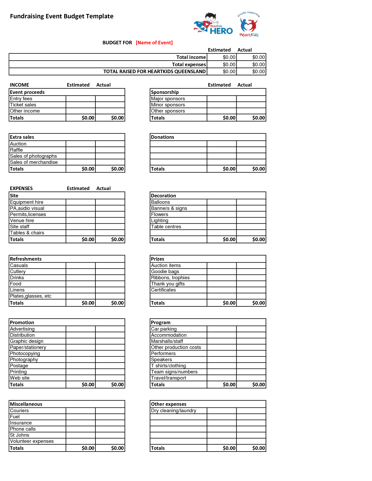 Fundraiser Event Budget Template – Google Search | Event With Fundraising Report Template