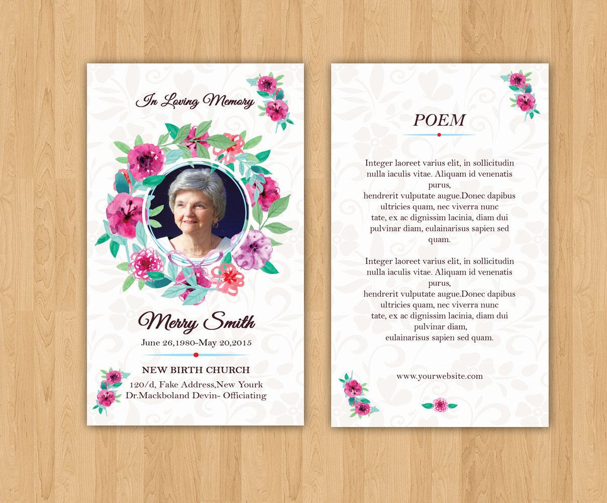 Funeral Prayer Card Template | Editable Ms Word & Photoshop Inside Prayer Card Template For Word
