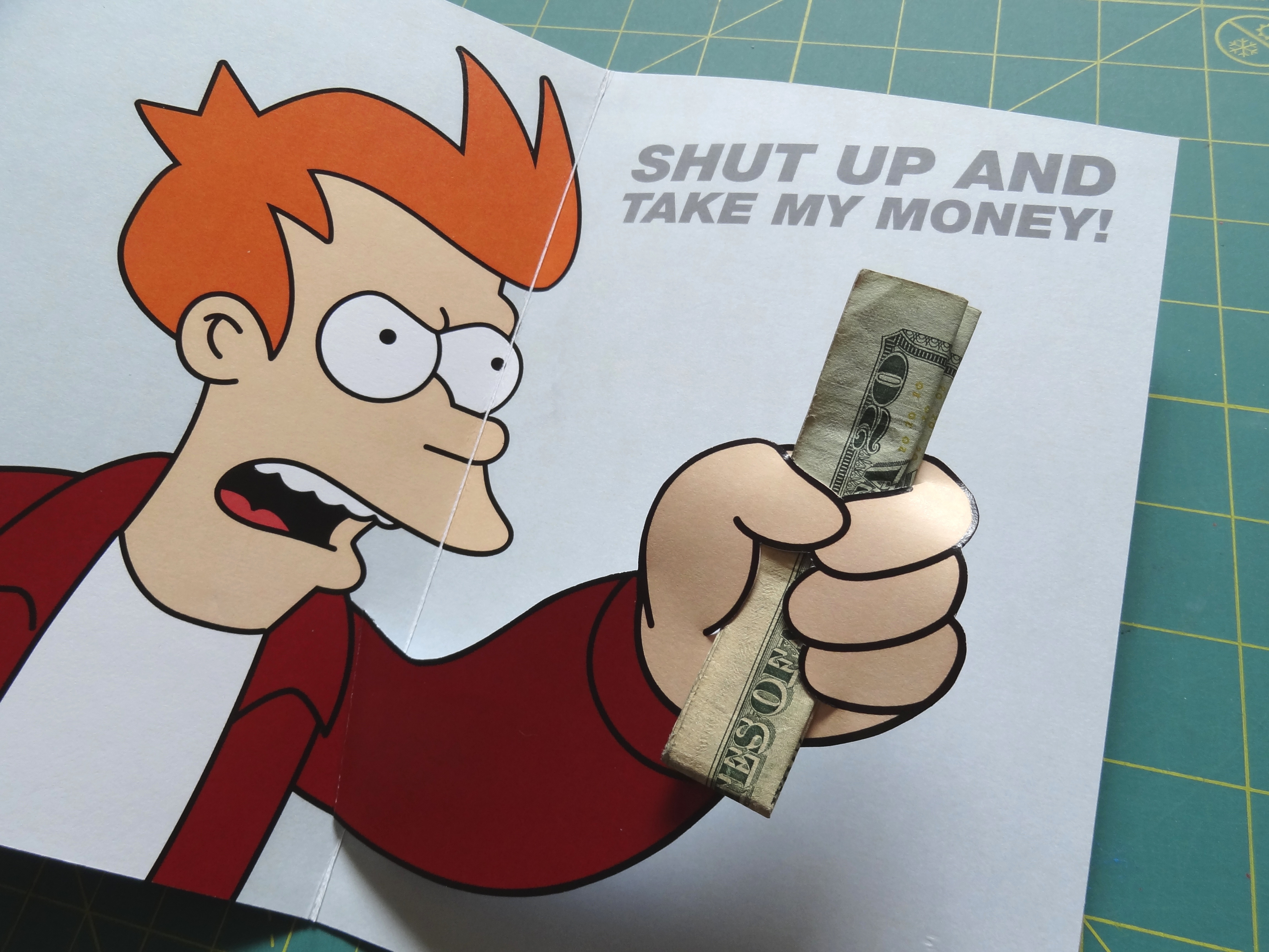 Futurama Meme Gift Card: 6 Steps (With Pictures) Throughout Shut Up And Take My Money Card Template