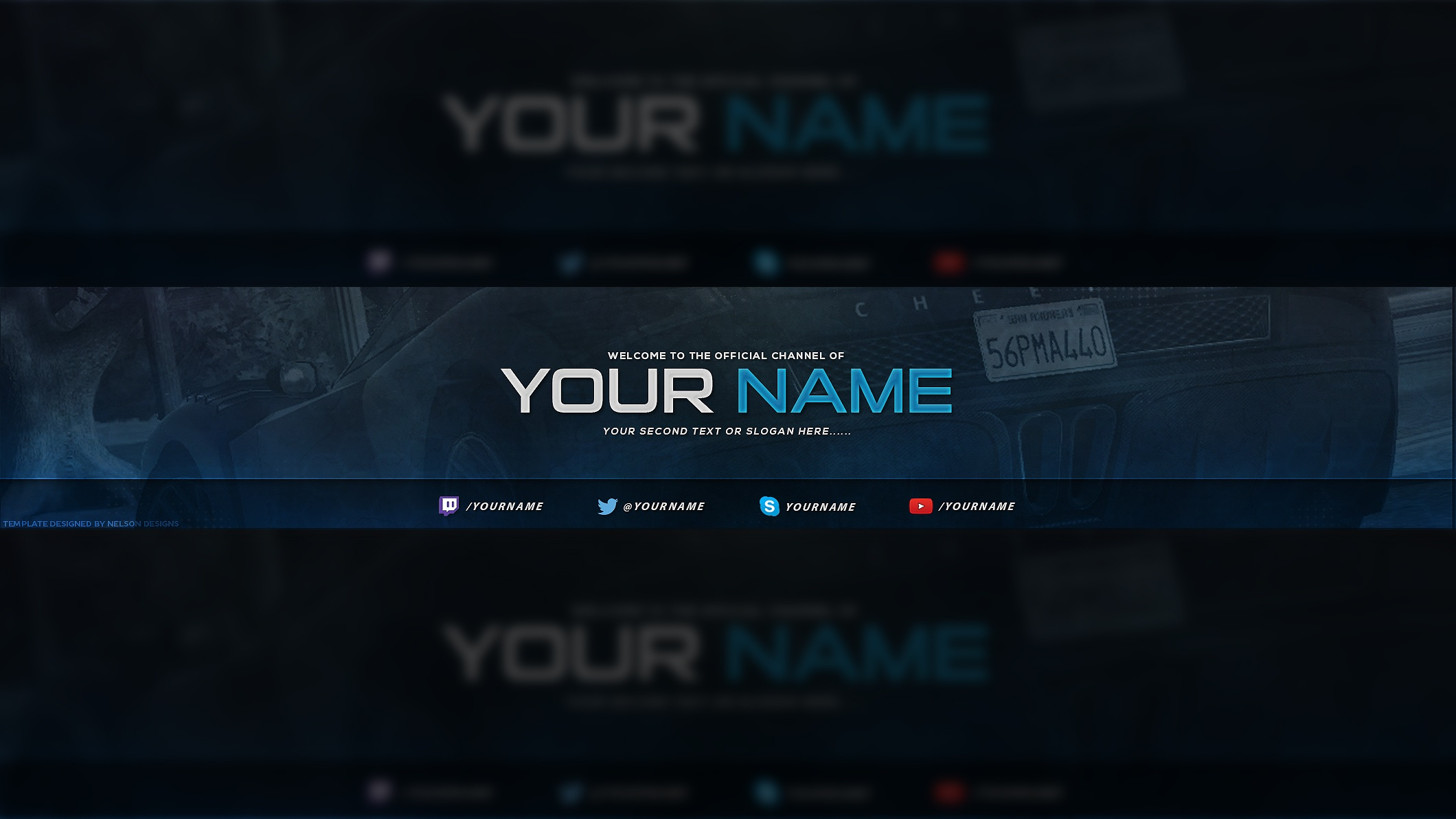 Gaming Youtube Banner Template – Tristan Nelson For Youtube Banners Template