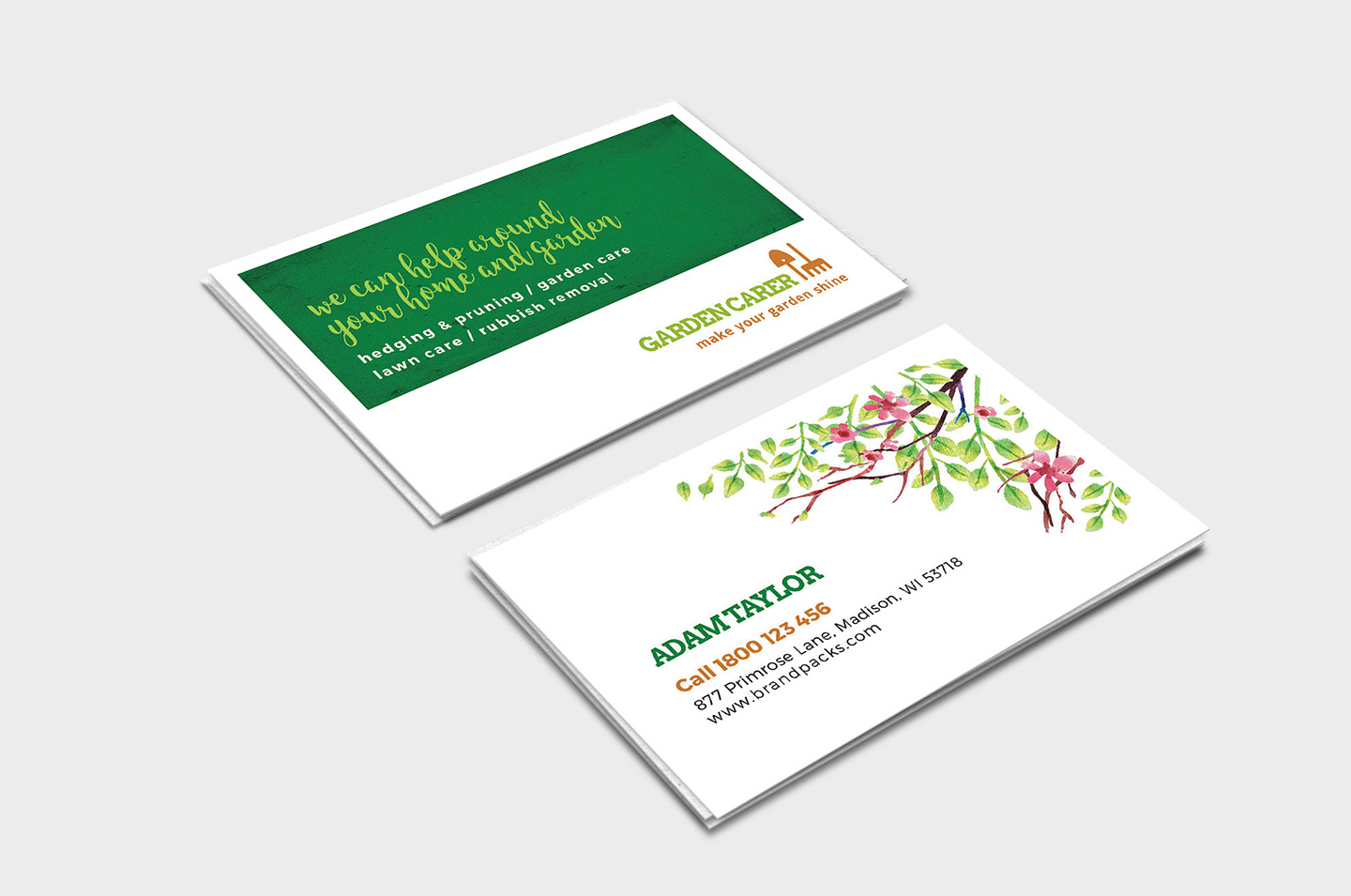 Gardener Business Card Template In Psd, Ai & Vector – Brandpacks Intended For Gardening Business Cards Templates