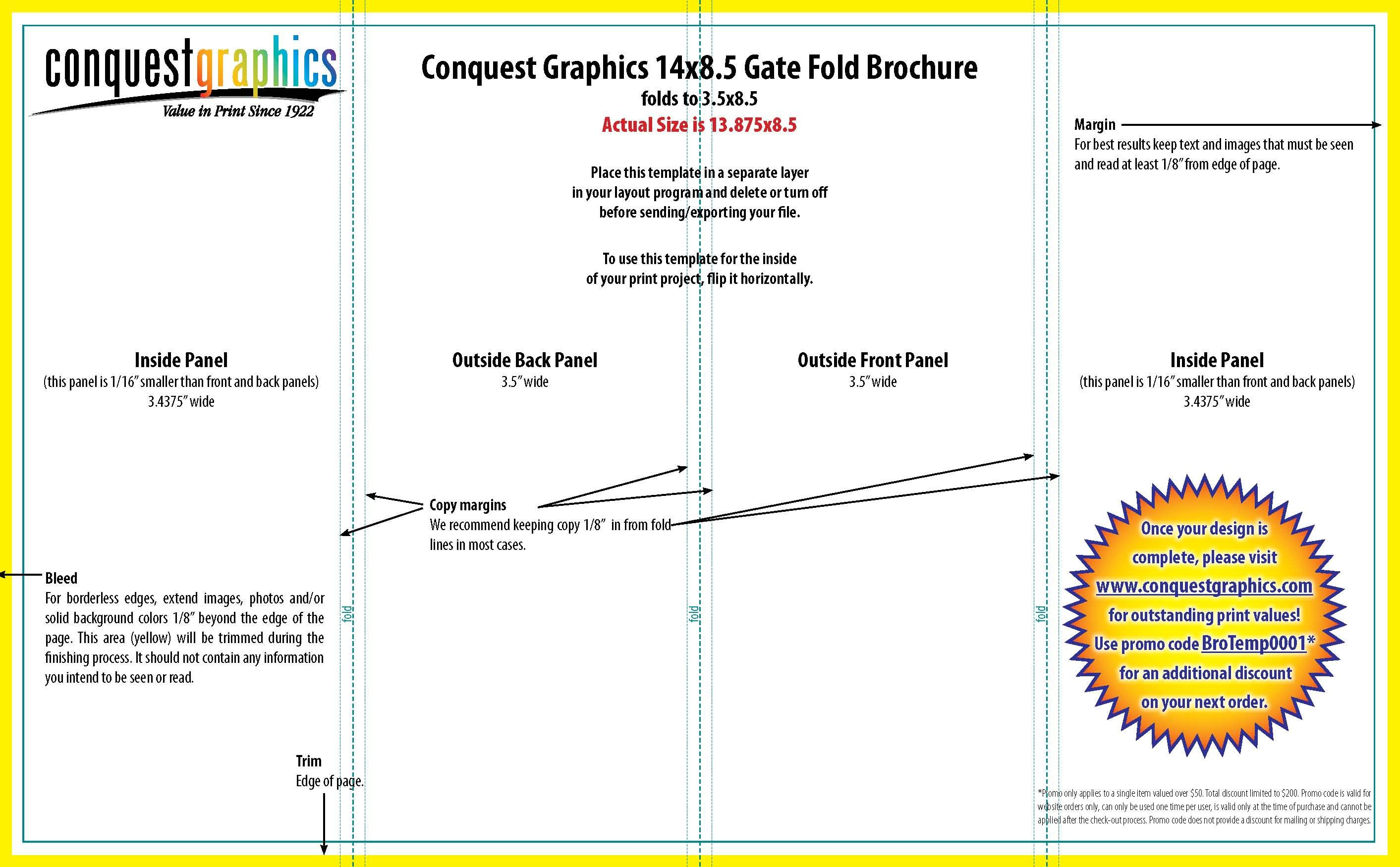 Gate Fold Brochure Template | Informative | Brochure For Gate Fold Brochure Template
