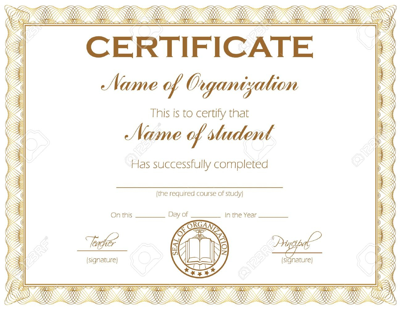 General Purpose Certificate Or Award With Sample Text That Can.. Throughout Template For Certificate Of Award
