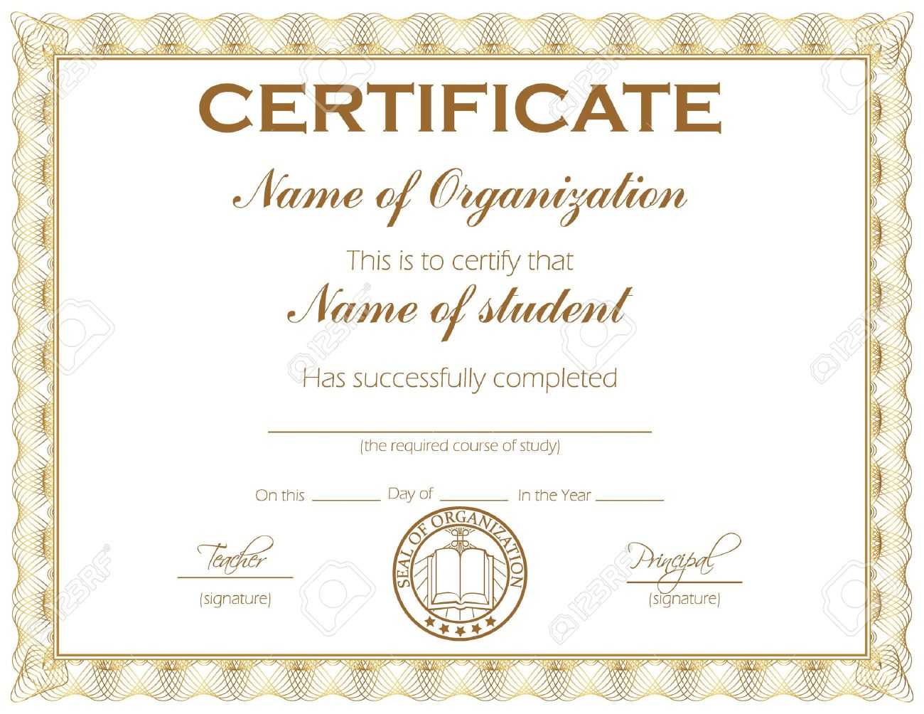 General Purpose Certificate Or Award With Sample Text That Can.. Throughout Template For Certificate Of Award