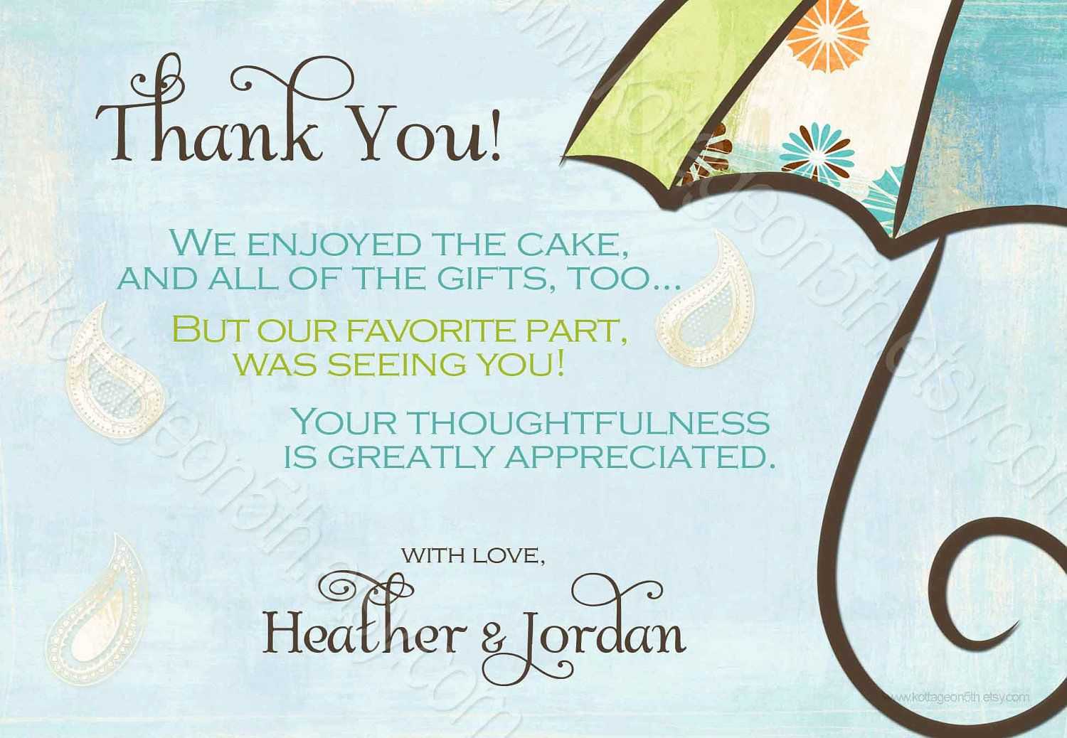 Generic Baby Shower Thank You Wording - Yahoo Image Search Regarding Template For Baby Shower Thank You Cards