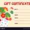 Gift Certificate Template Funny Design Pertaining To Funny Certificate Templates