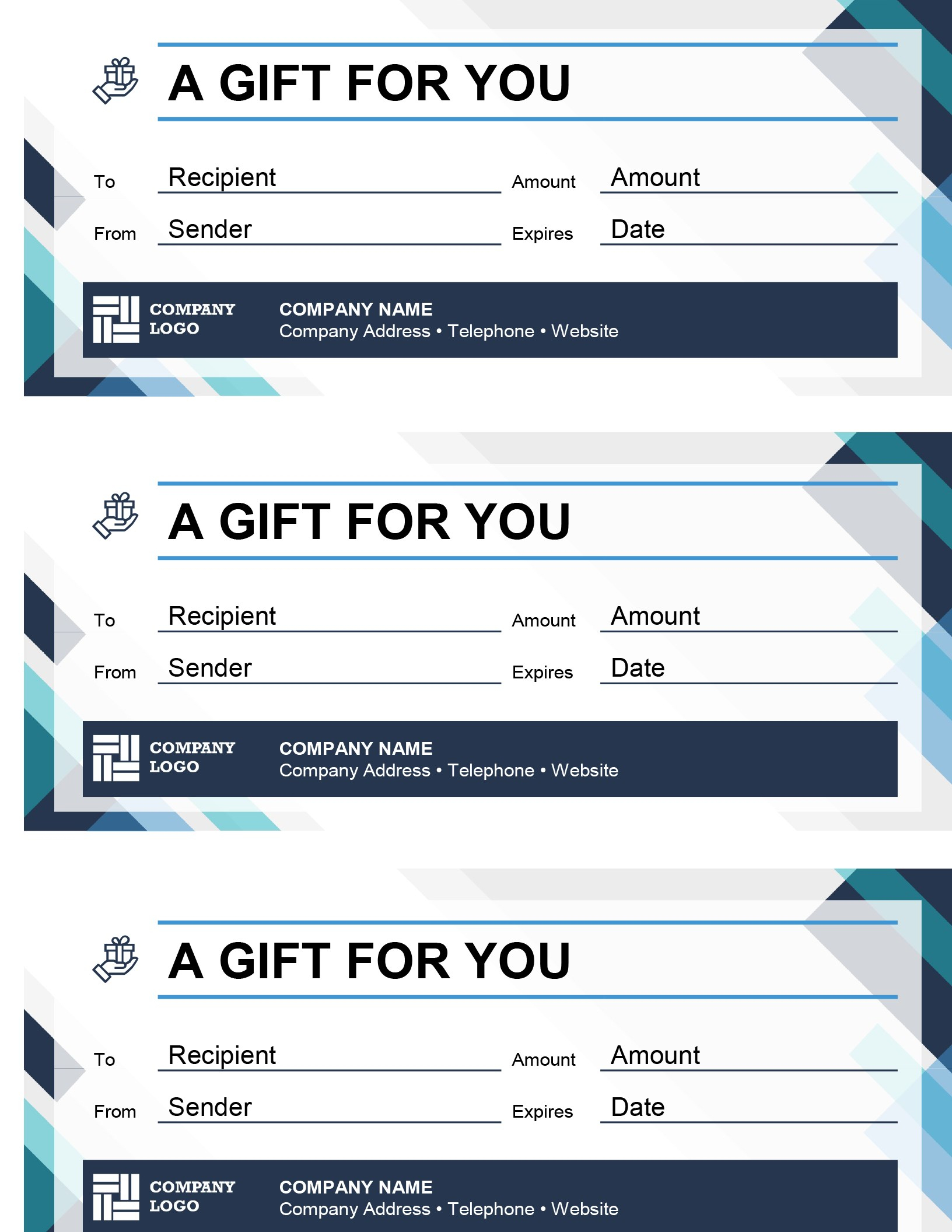 Gift Certificates (Three Per Page) Regarding Automotive Gift Certificate Template
