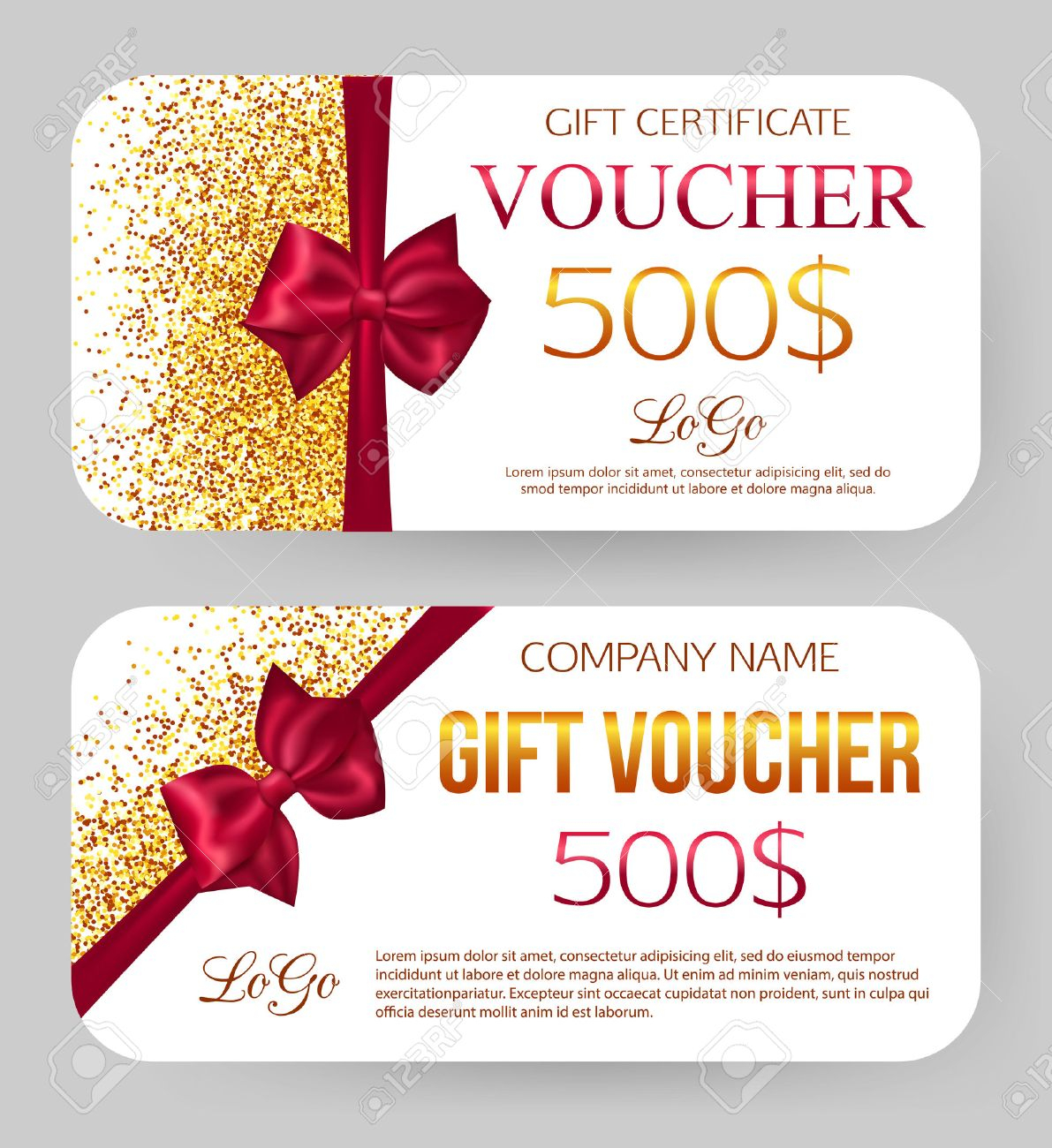 Gift Voucher Template. Golden Design For Gift Certificate Coupon With Magazine Subscription Gift Certificate Template