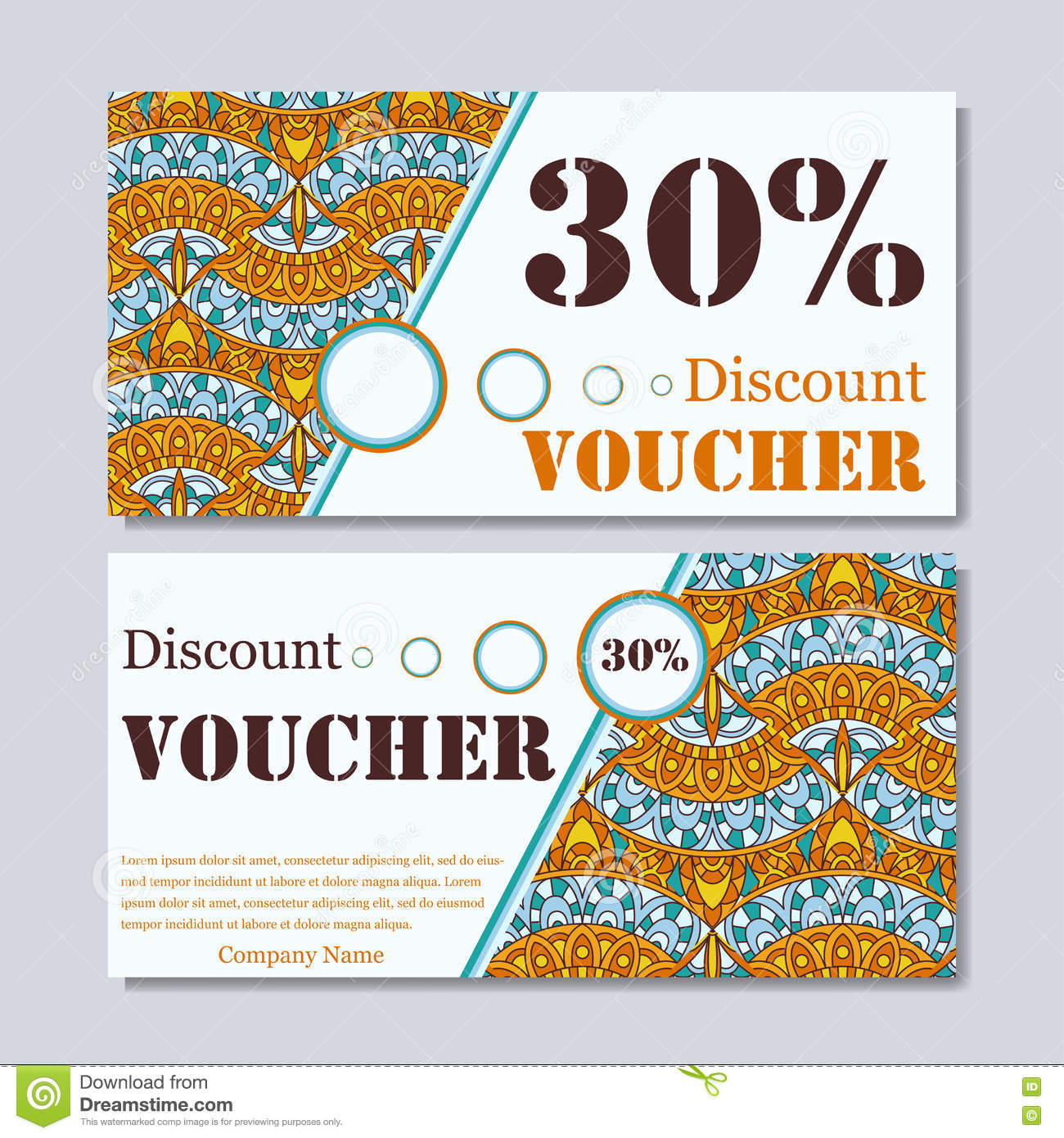 Gift Voucher Template With Mandala. Design Certificate For In Magazine Subscription Gift Certificate Template