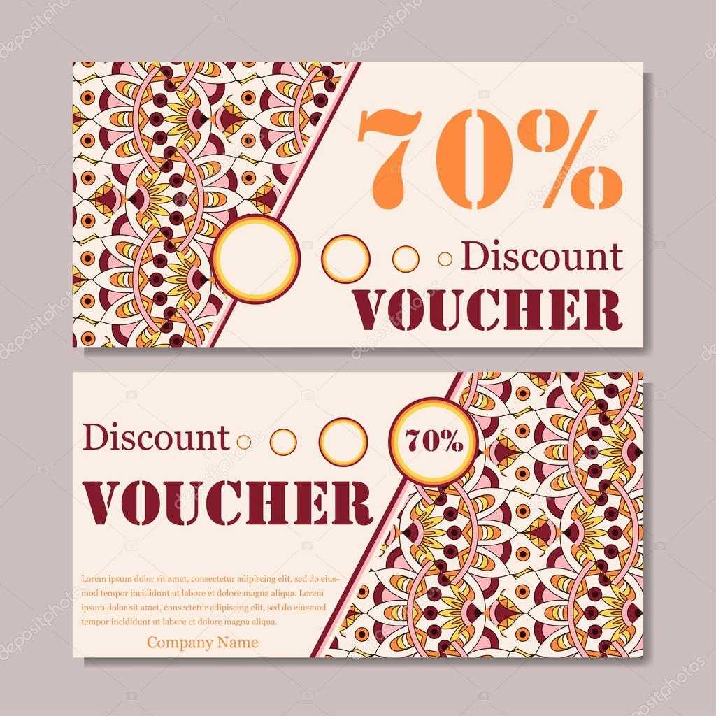 Gift Voucher Template With Mandala. Design Certificate For Regarding Magazine Subscription Gift Certificate Template