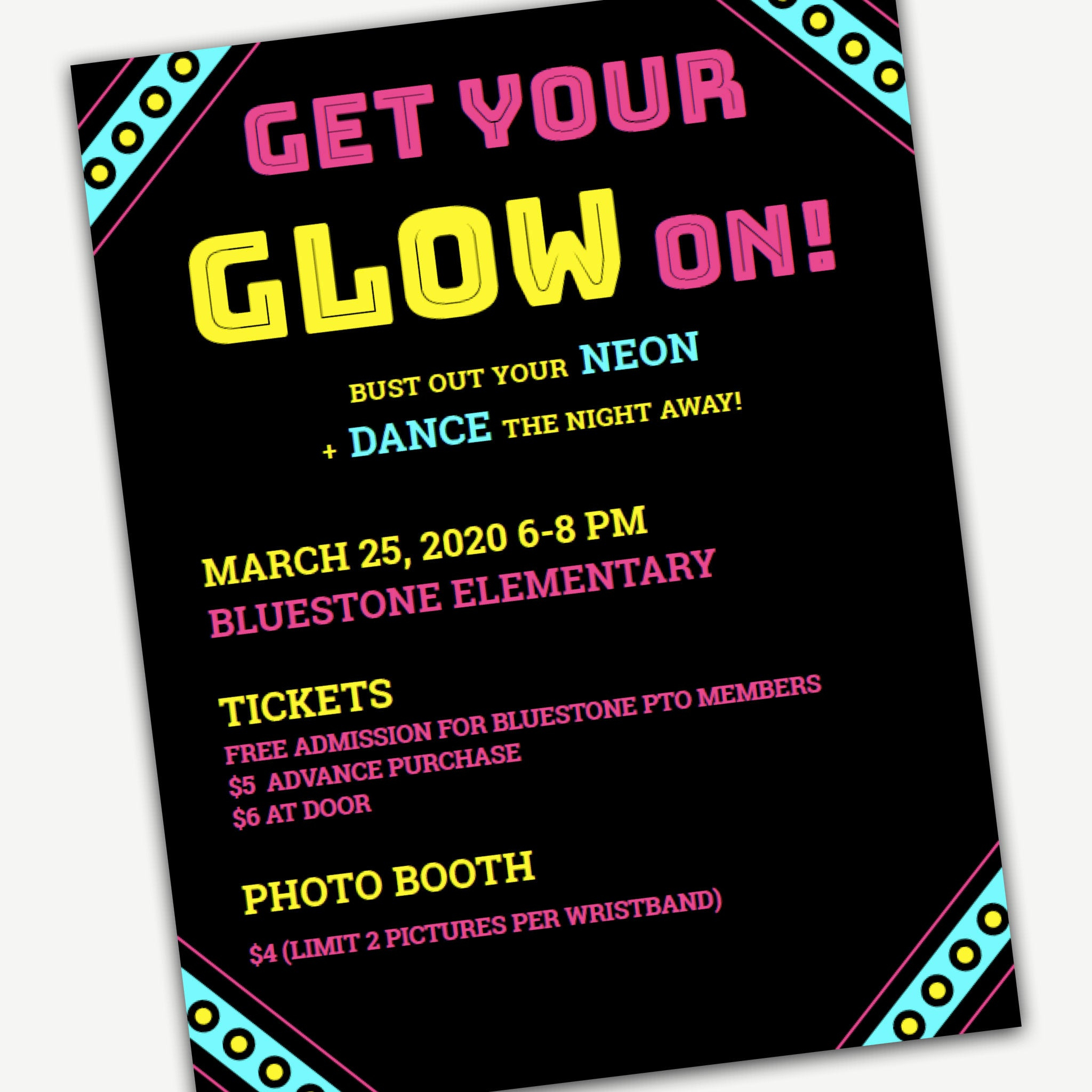Glow Dance Flyer Template Editable In Word And Pages Intended For Dance Flyer Template Word