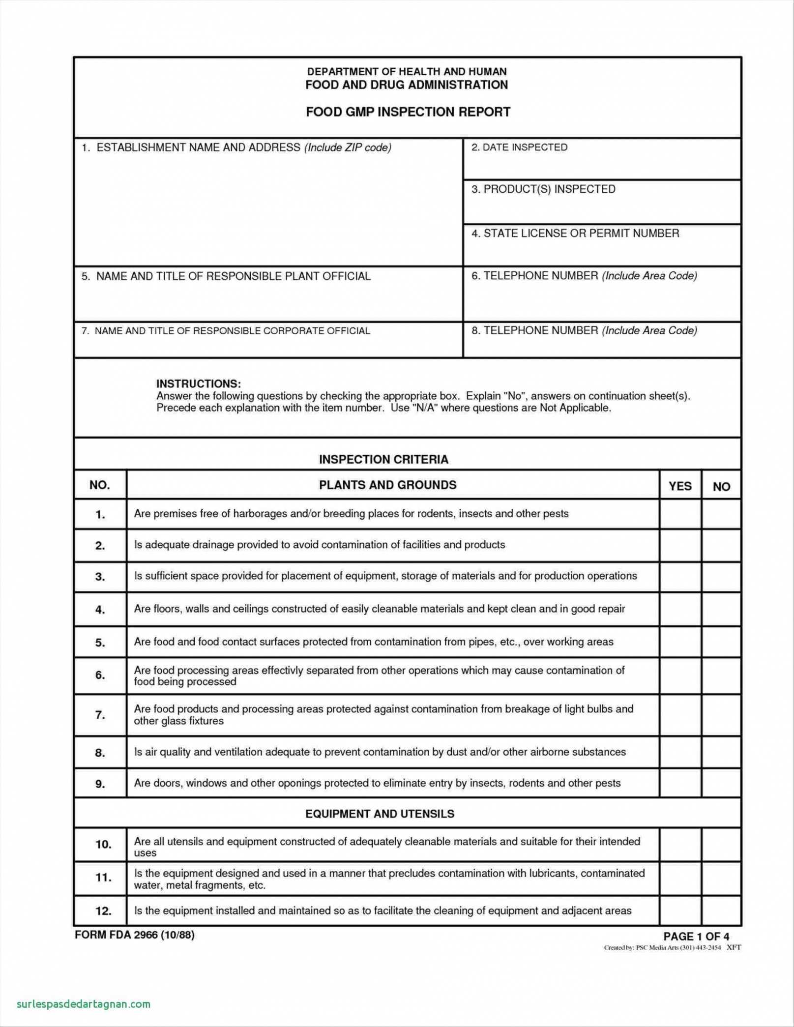 Gmp Inspection Report Template Intended For Gmp Audit Report Template