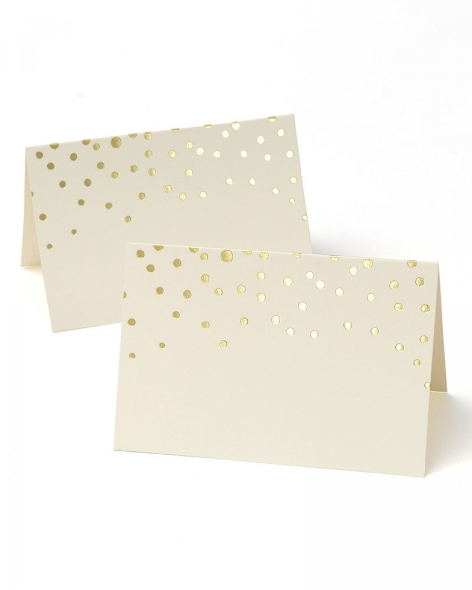 Gold Foil Dots Place Cards Within Gartner Studios Place Cards Template