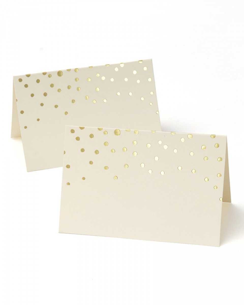 Gold Foil Dots Place Cards Within Gartner Studios Place Cards Template