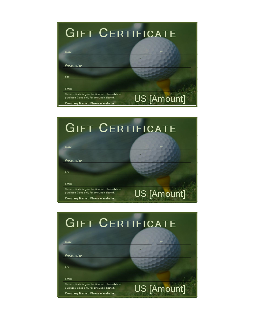 Golf Gift Certificate – Download This Free Printable Golf Throughout Golf Gift Certificate Template