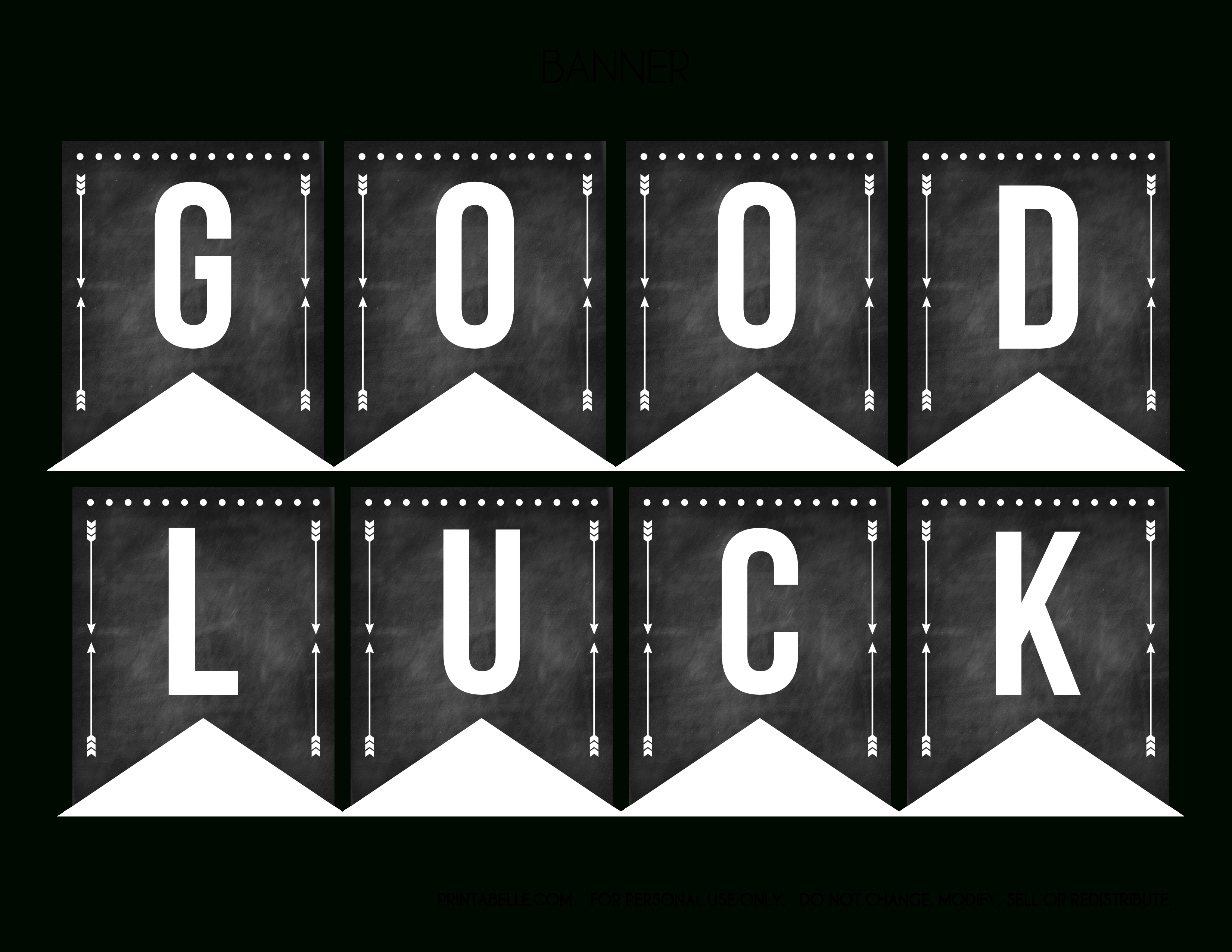 Good Luck Banner Template Best Template Examples | Sweet For Good Luck Banner Template