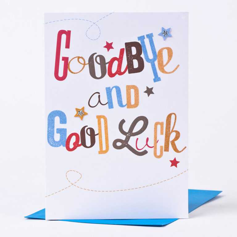 Good Luck Card Templates