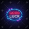 Good Luck Neon Text Vector. Good Luck Neon Sign, Design Template,.. With Regard To Good Luck Banner Template
