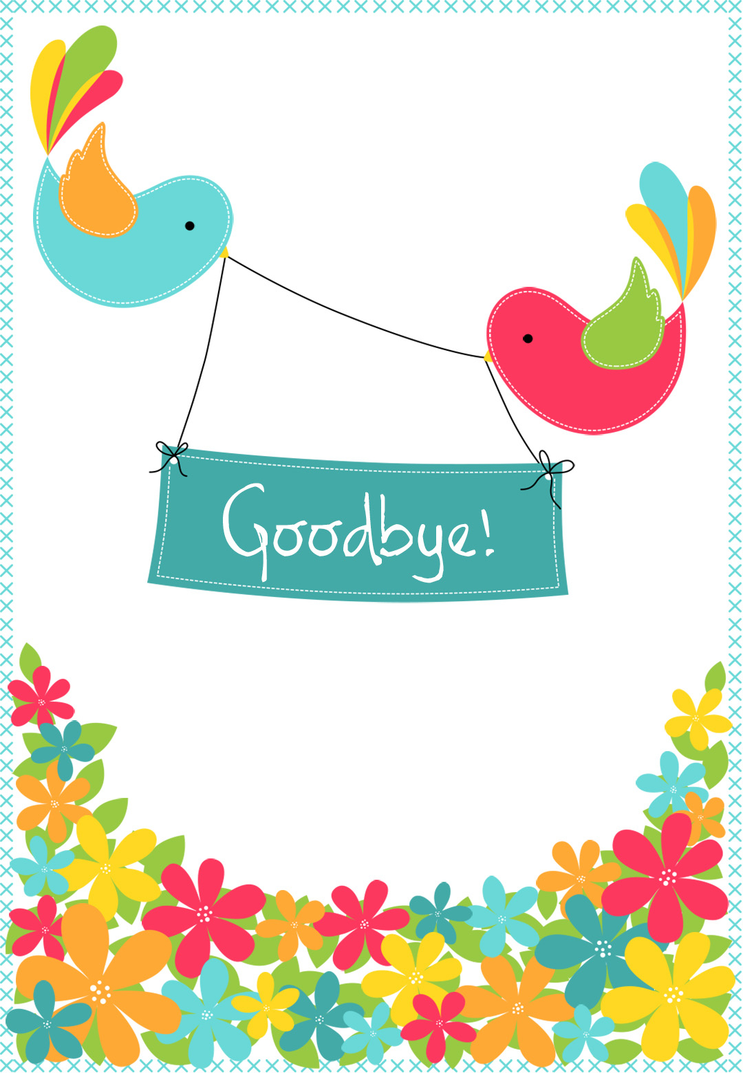 Goodbye From Your Colleagues - Good Luck Card (Free Intended For Goodbye Card Template