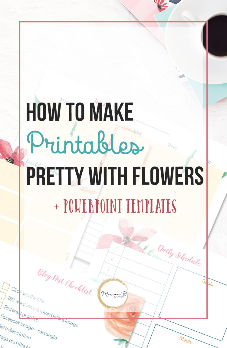 Gorgeous Floral Blog Planner And The Powerpoint Templates For Pretty Powerpoint Templates