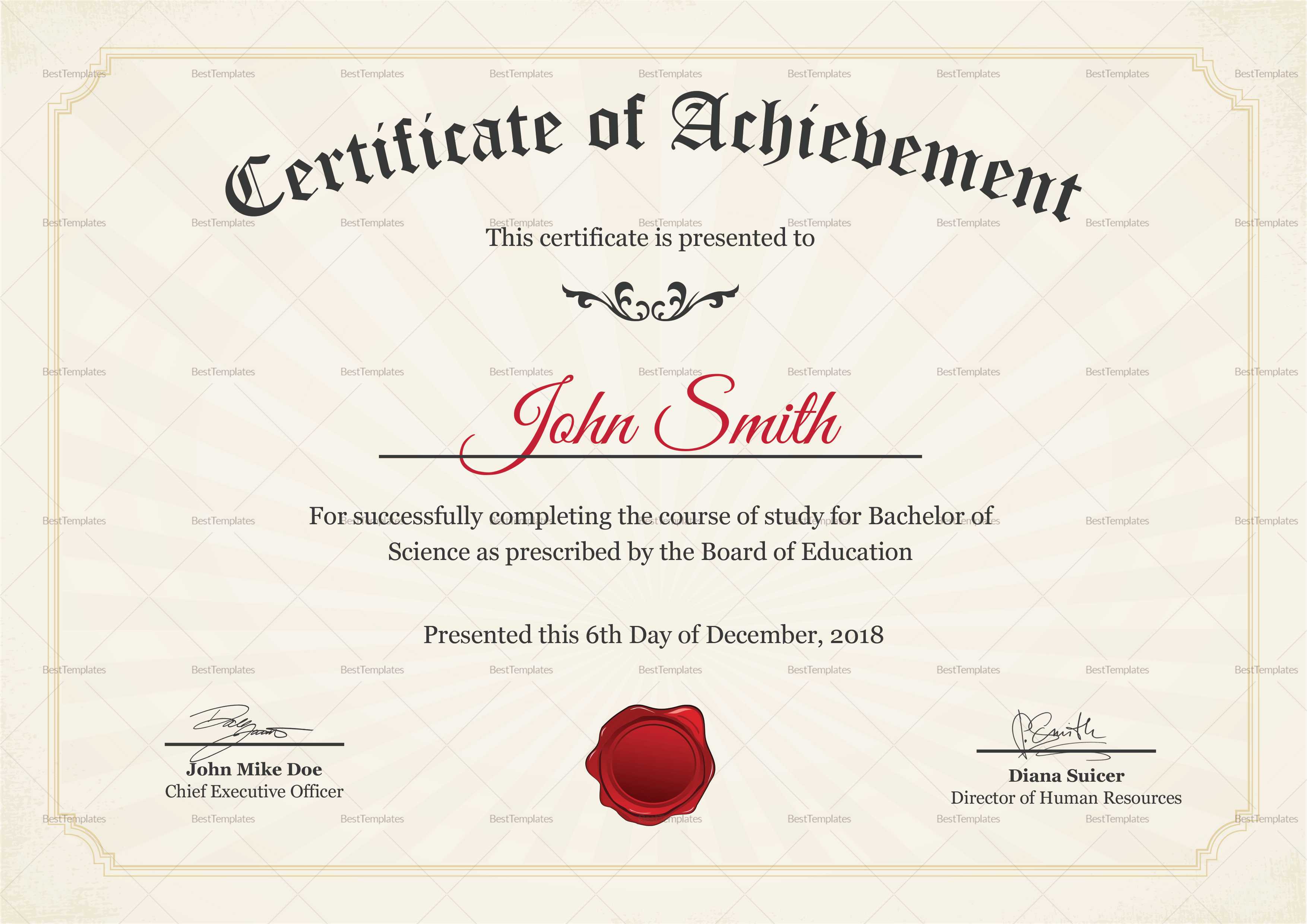 Graduation Degree Certificate Template For College Graduation Certificate Template