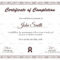 Graduation Diploma Completion Certificate Template Within Graduation Certificate Template Word