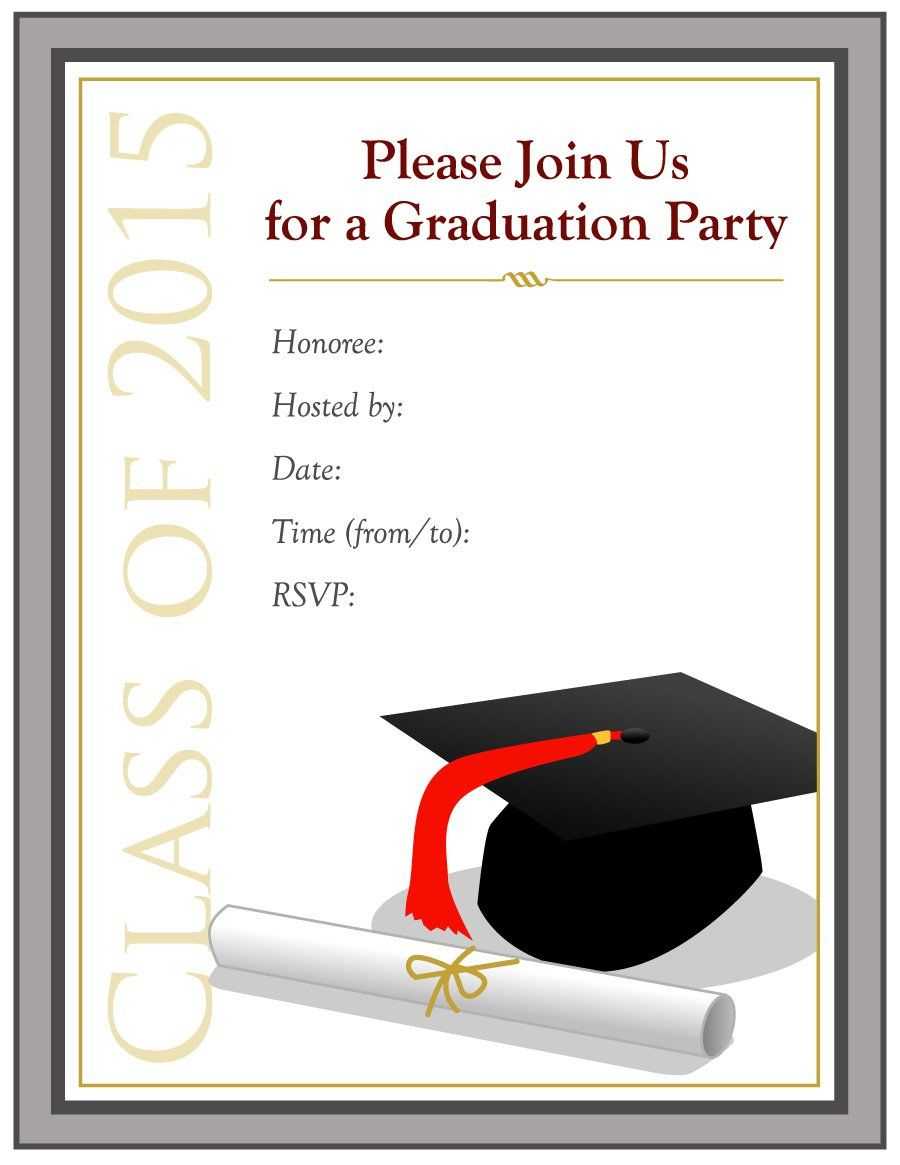 Graduation Invitation Templates – 40+ Free Graduation Regarding Free Graduation Invitation Templates For Word