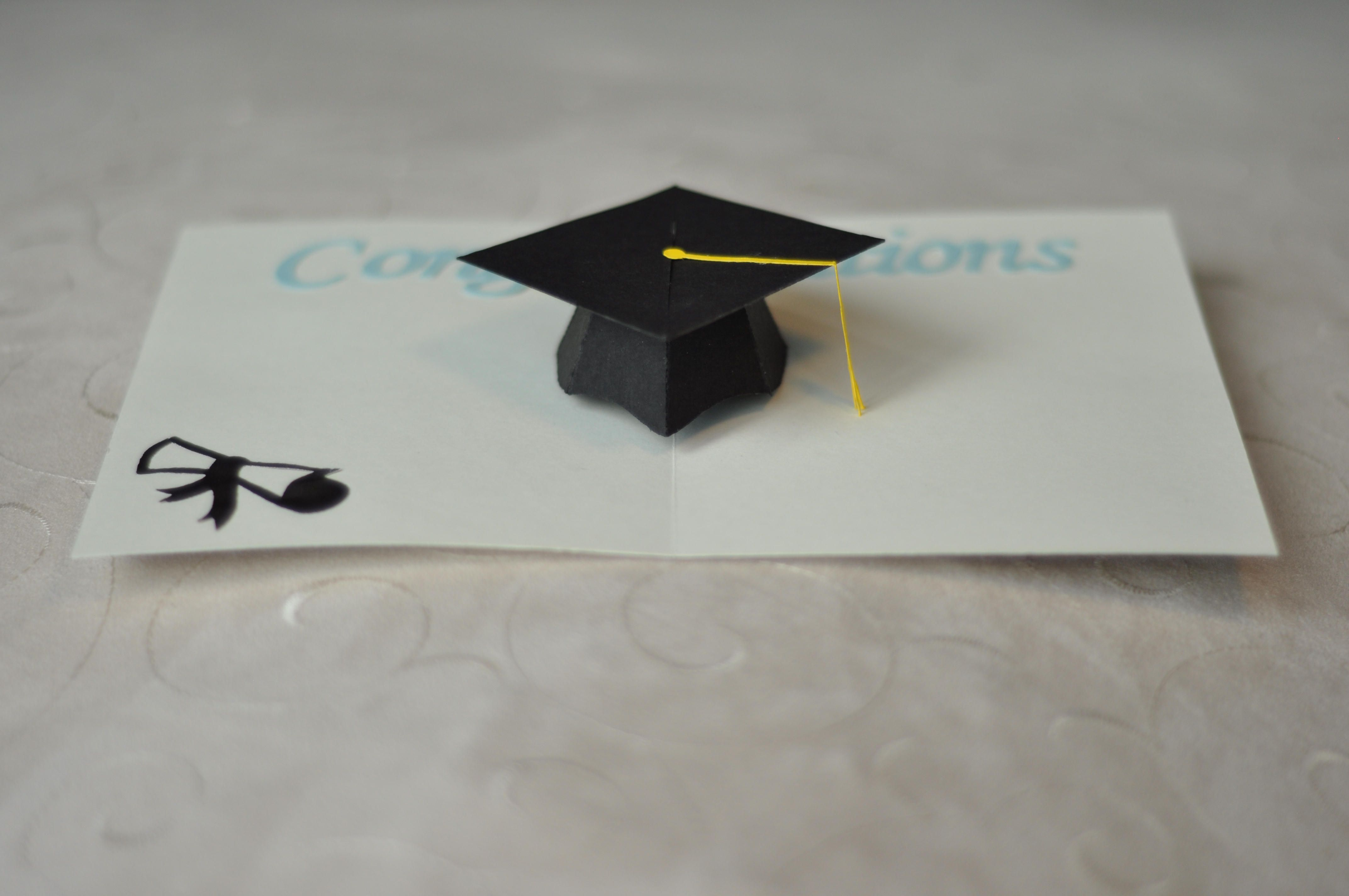 Graduation Pop Up Card: 3D Cap Tutorial | 3 D Pop Up Card Regarding Graduation Pop Up Card Template