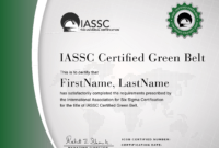 Green Belt Certification | Lean Six Sigma, Six Sigma Tools with Green Belt Certificate Template