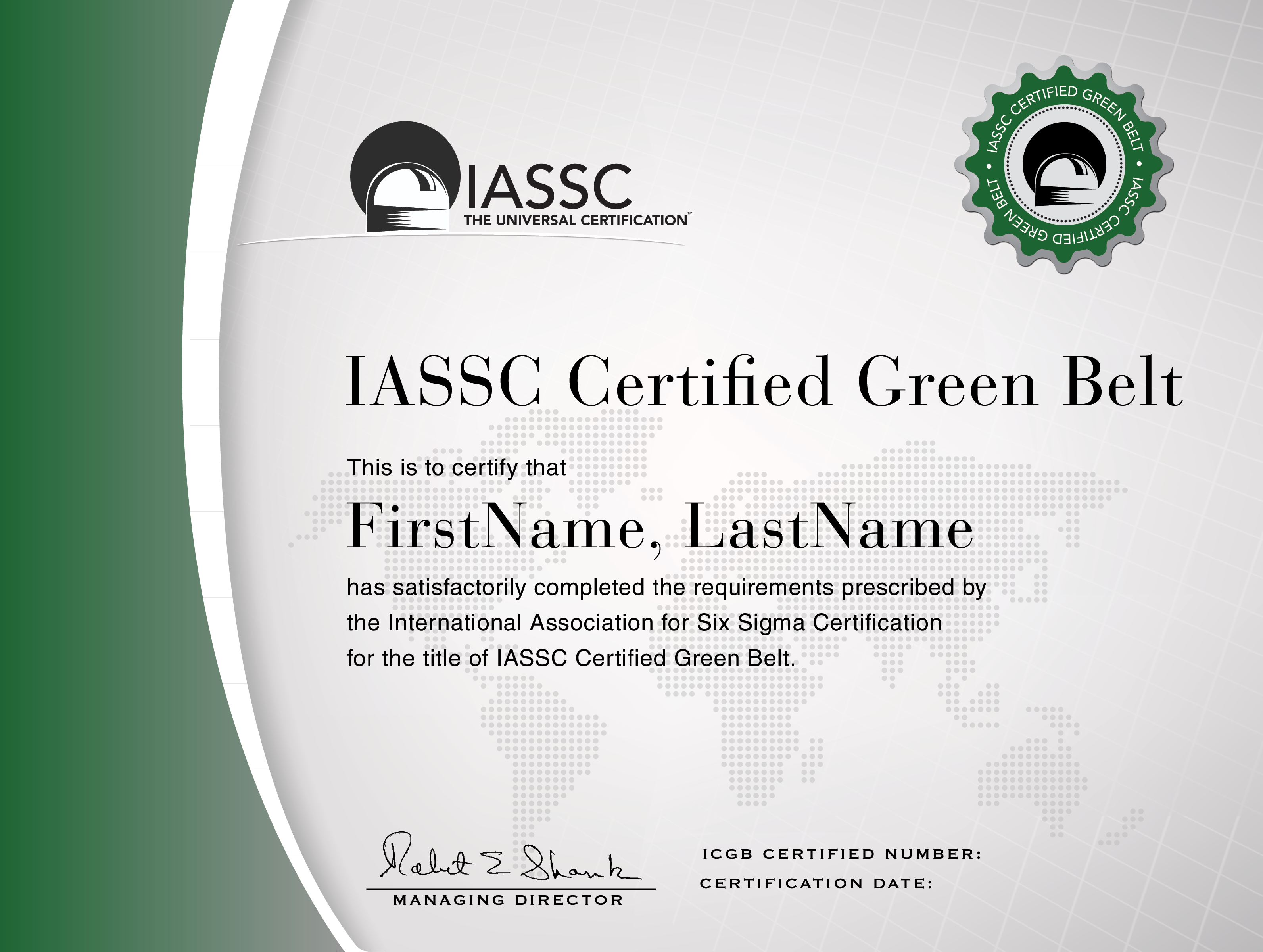 Green Belt Certification | Lean Six Sigma, Six Sigma Tools With Green Belt Certificate Template