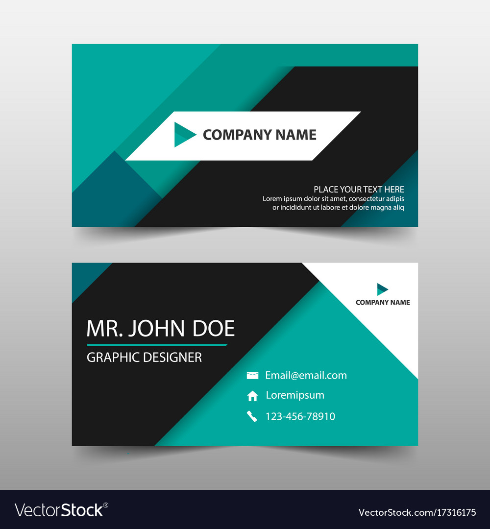 Green Corporate Business Card Name Card Template Pertaining To Buisness Card Template