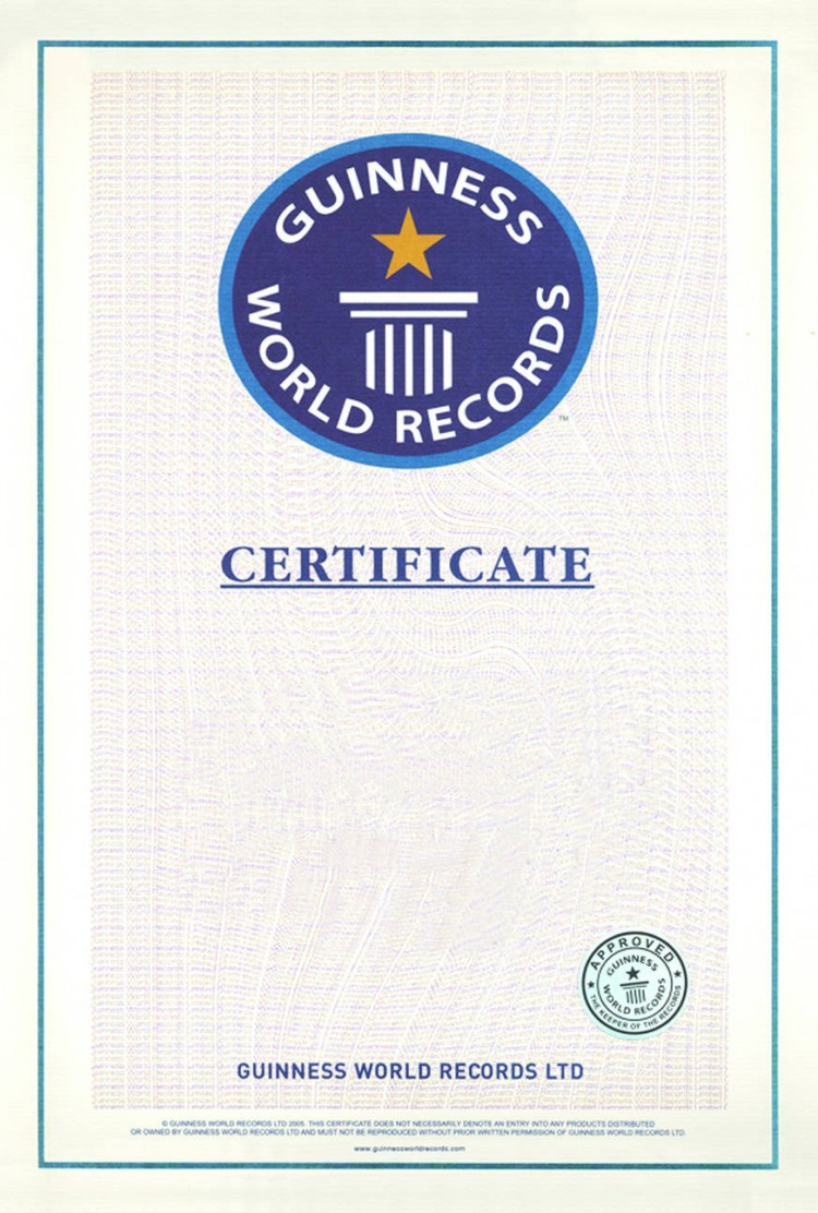 Guinness World Record Certificate Template – Alanbrooks For Guinness World Record Certificate Template