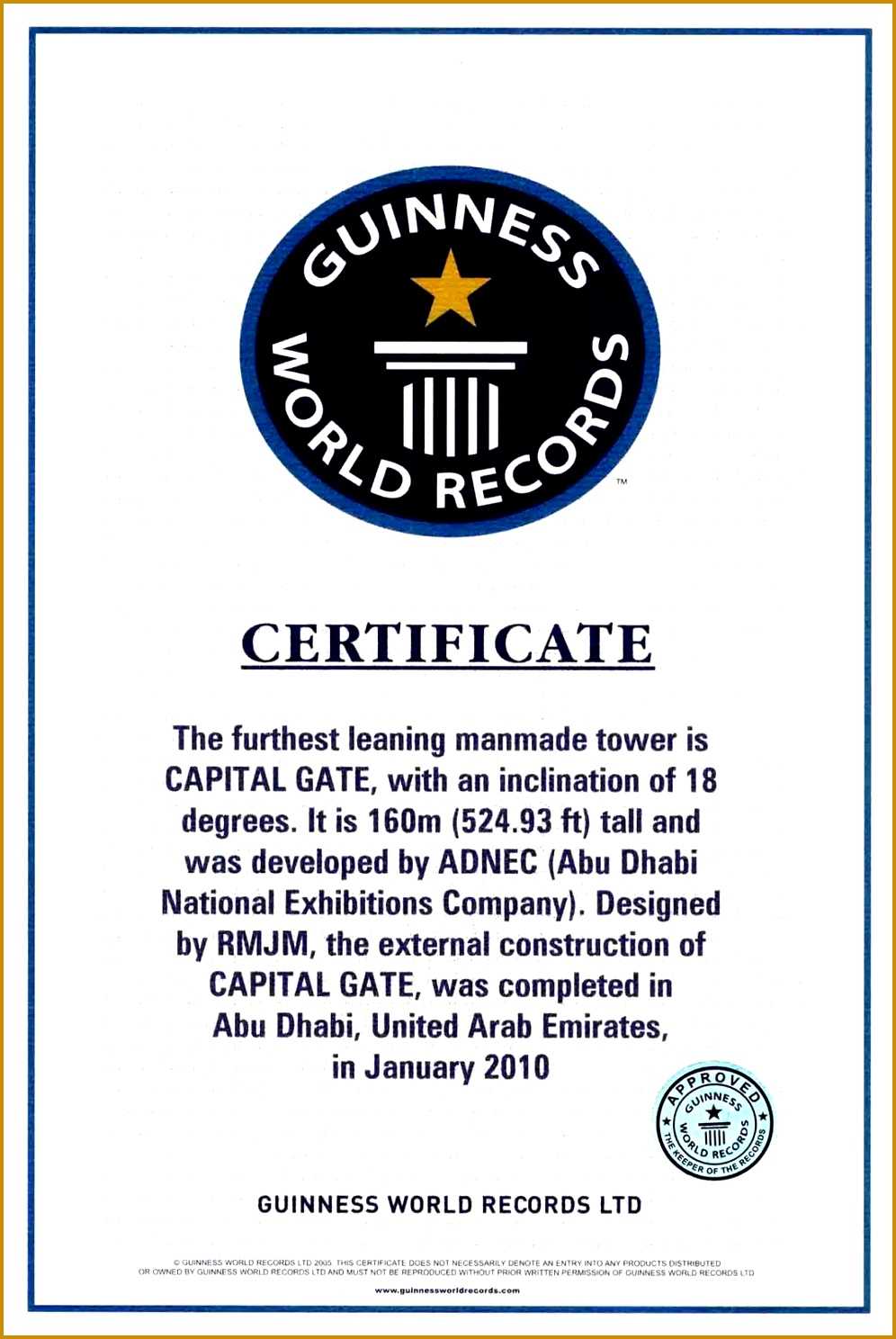 Guinness World Record Certificate Template – Corto Within Guinness World Record Certificate Template