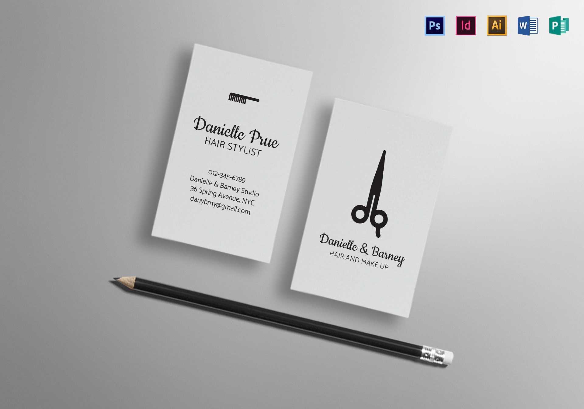 Hair Stylist Business Card Template With Regard To Hair Salon Business Card Template