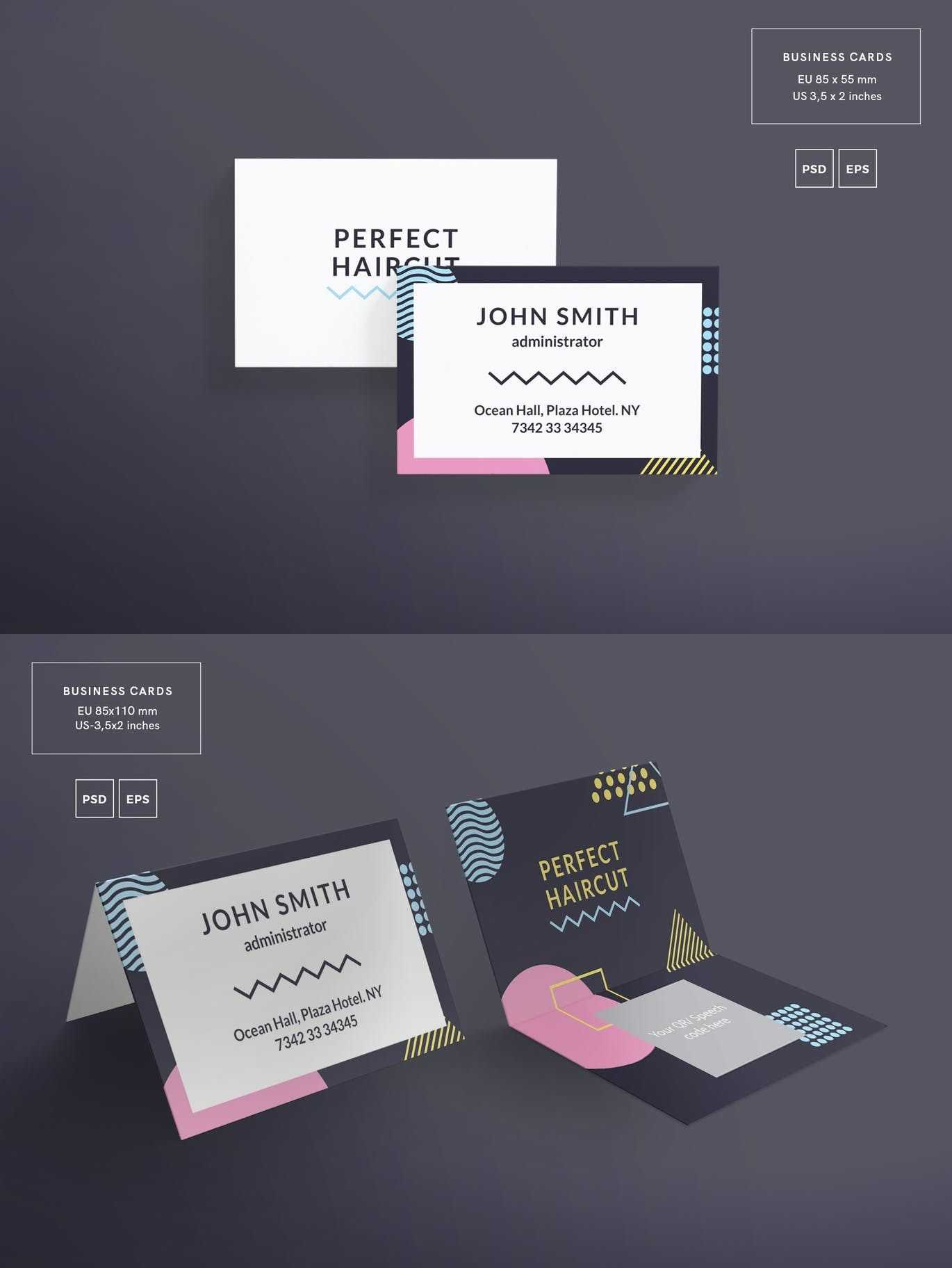 Haircut Masterclass Business Card Template — Adobe Photoshop Inside Adobe Illustrator Card Template