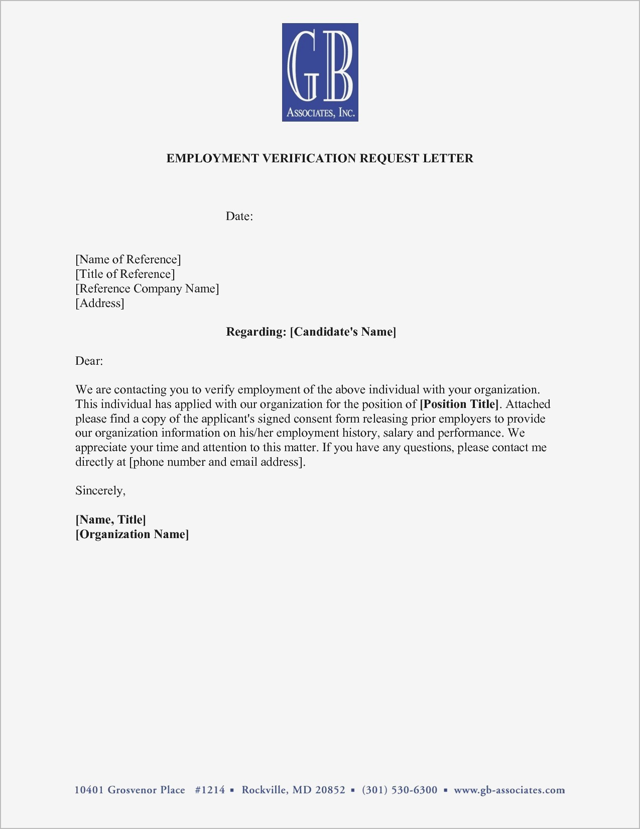 Hairstyles : Employment Verification Letter Sample Doc With Employment Verification Letter Template Word