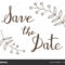 Hand Drawn Save The Date Typography Lettering Poster. Rustic In Save The Date Banner Template