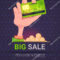Hand Holding Credit Card Over Big Sale St. Patrick Day Throughout Credit Card Templates For Sale