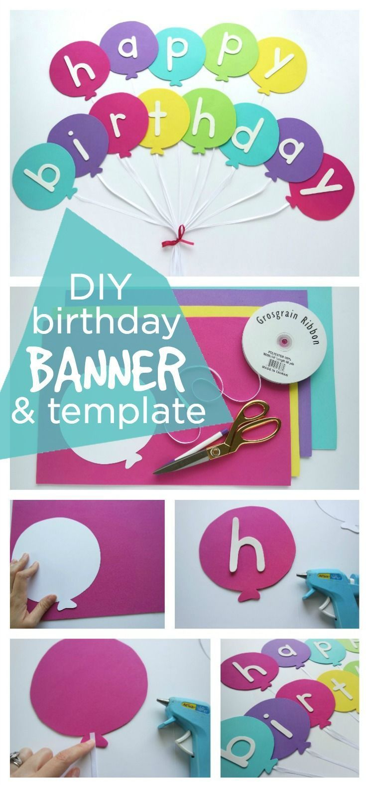 Happy Birthday Banner Diy Template | Diy Party Ideas  Group Inside Diy Birthday Banner Template