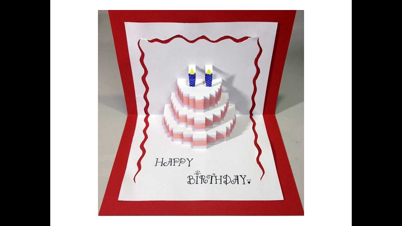 Happy Birthday Cake - Pop Up Card Tutorial Throughout Happy Birthday Pop Up Card Free Template