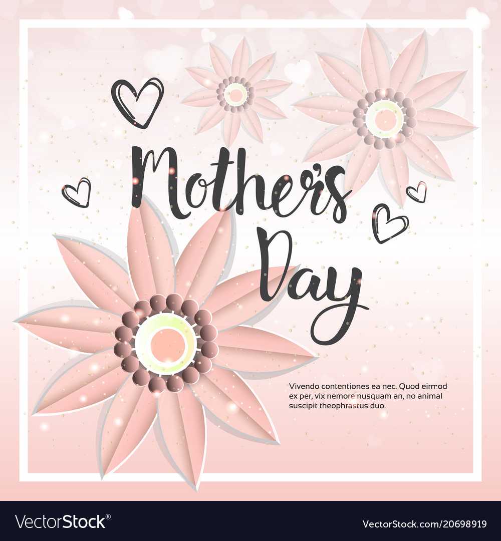 Happy Mother Day Card Background Template With With Regard To Mothers Day Card Templates