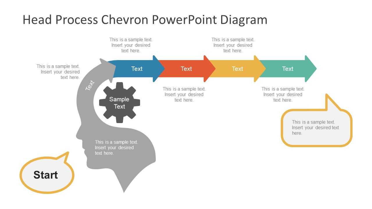 Head Process Chevron Powerpoint Diagram With Powerpoint Chevron Template