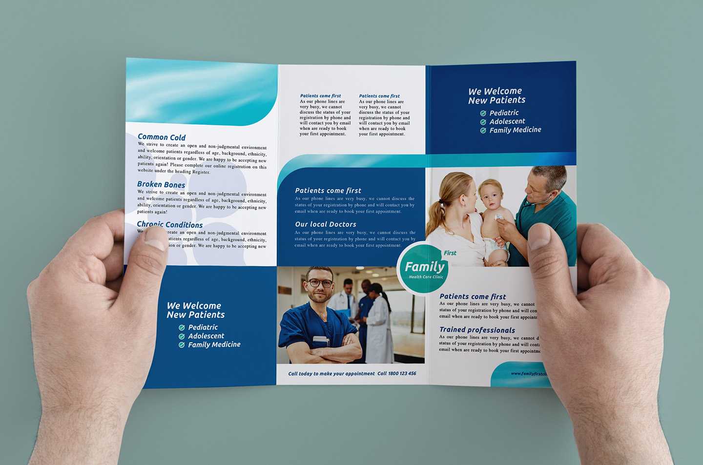 Healthcare Clinic Tri Fold Brochure Template In Psd, Ai Intended For Welcome Brochure Template