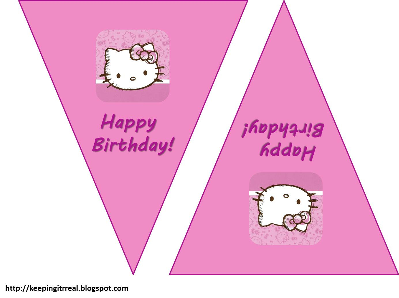Hello Kitty Birthday Banner Template Free 2 » Happy Birthday For Hello Kitty Banner Template