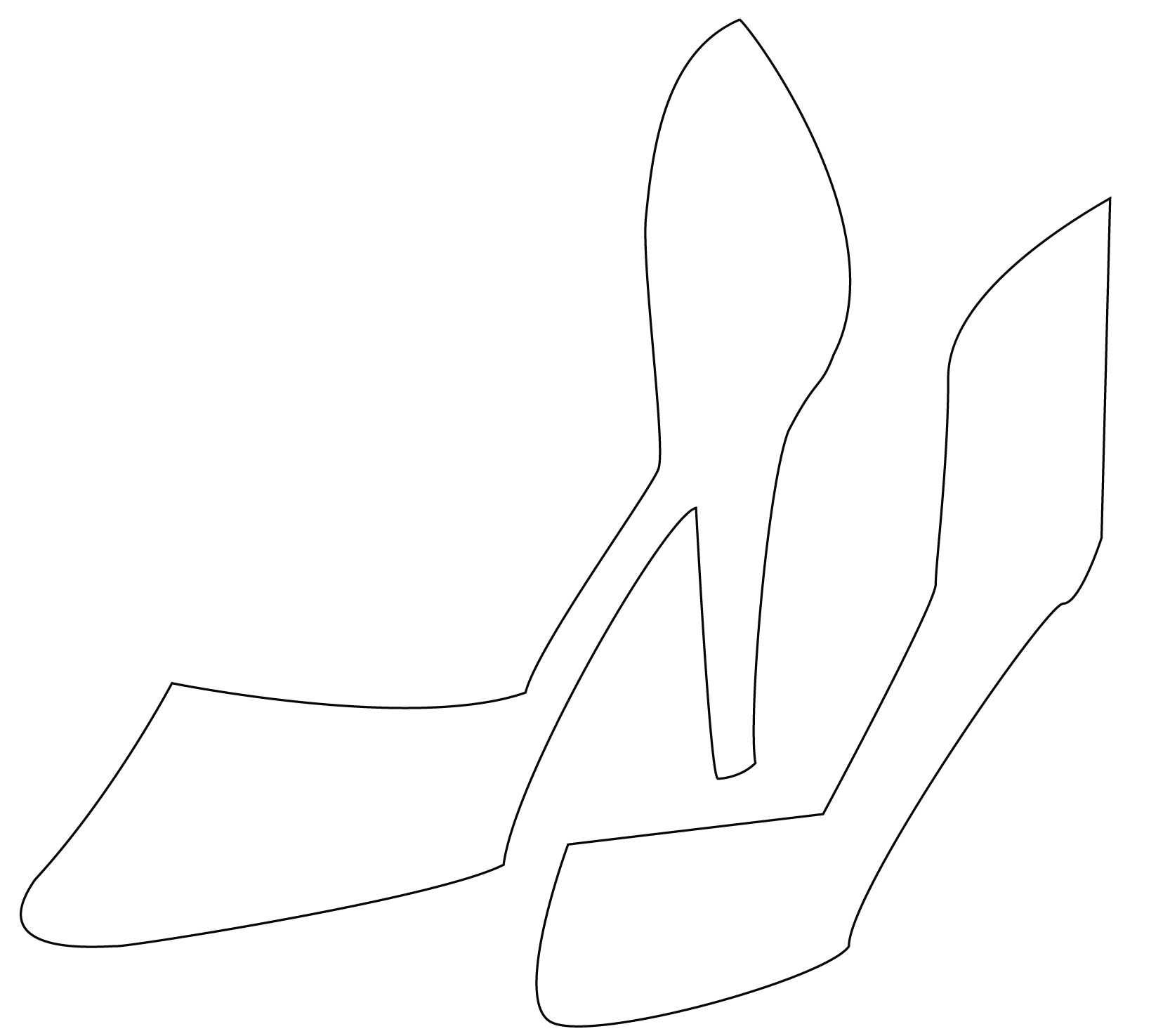 High Heel Drawing Template At Paintingvalley | Explore In High Heel Template For Cards