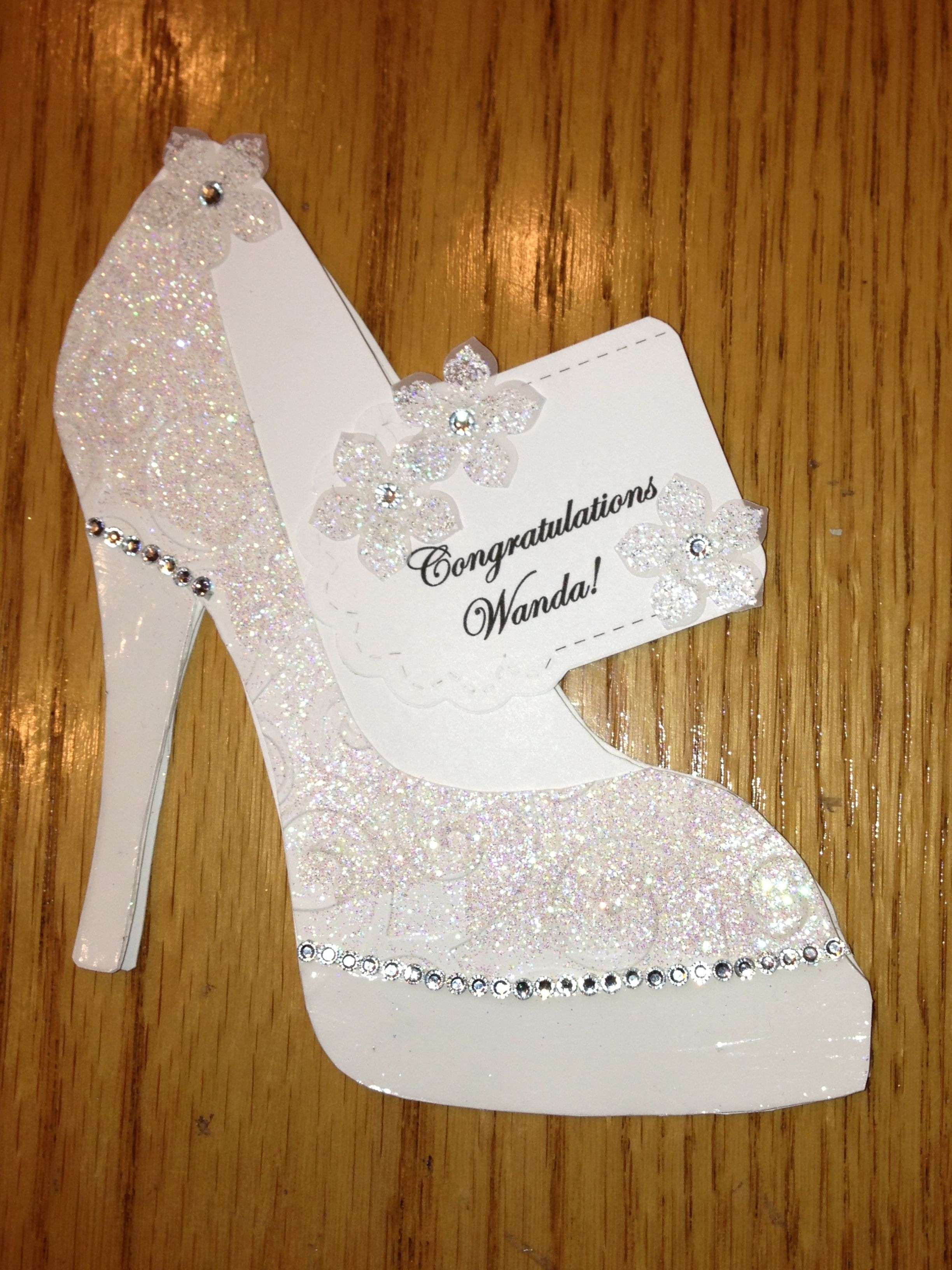 High Heel Shoe Card – Bridal Shower Tanya Bell's High In High Heel Shoe Template For Card