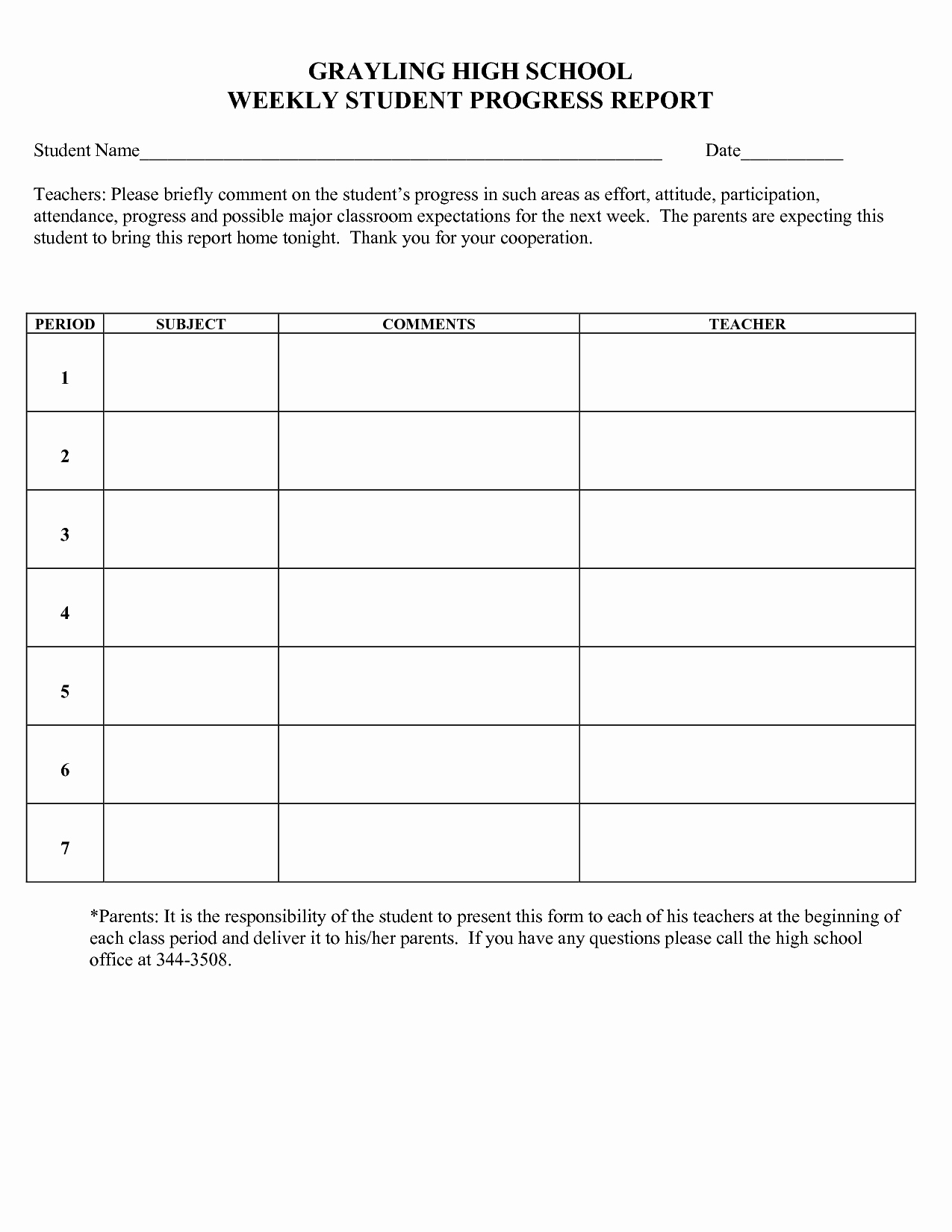 High School Progress Report Template – Atlantaauctionco Within High School Progress Report Template