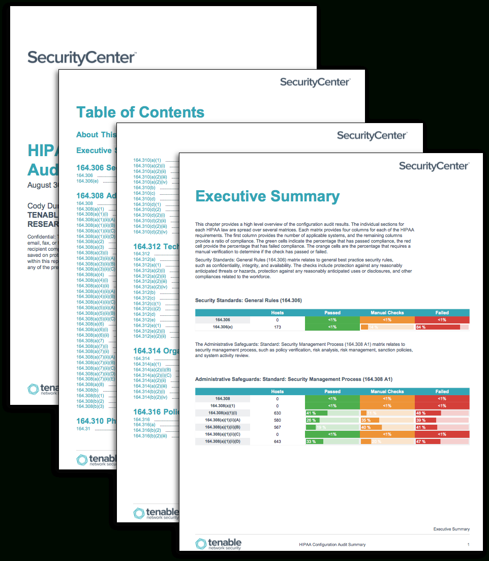 Hipaa Configuration Audit Summary – Sc Report Template Inside Pci Dss Gap Analysis Report Template