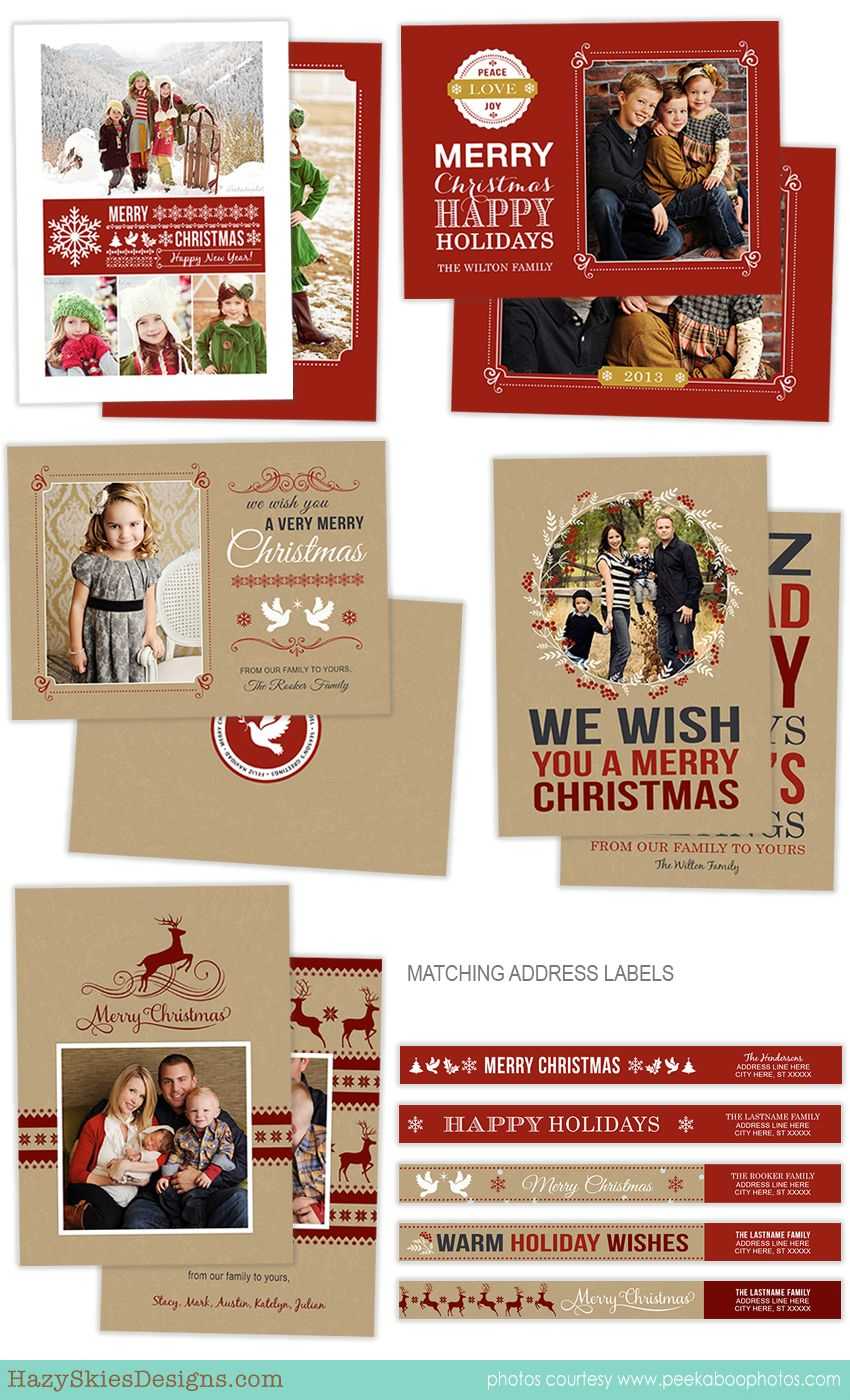 Holiday Card Photoshop Templates For Photographers Inside Holiday Card Templates For Photographers