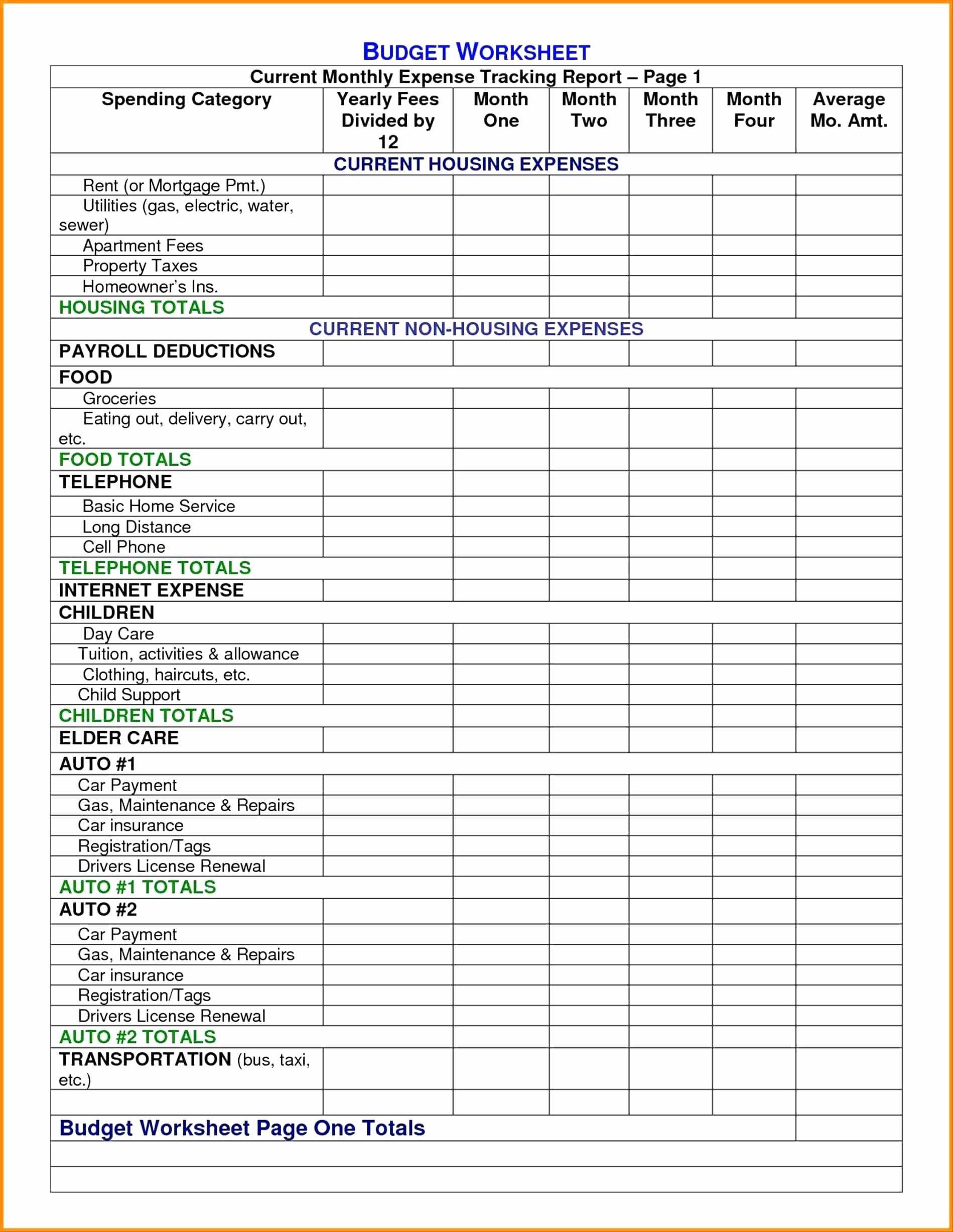 Home Budgeting Spreadsheet Or Expense Report Template Excel In Expense Report Template Excel 2010